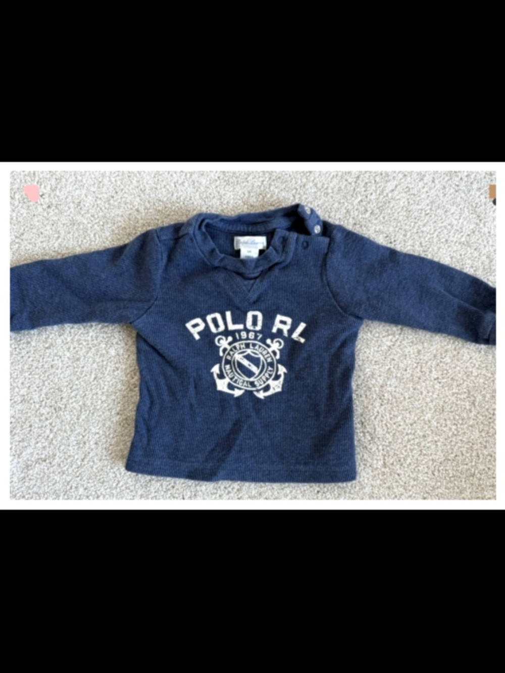 Polo by Ralph Lauren Navy Long-Sleeve Logo Tee for Kids